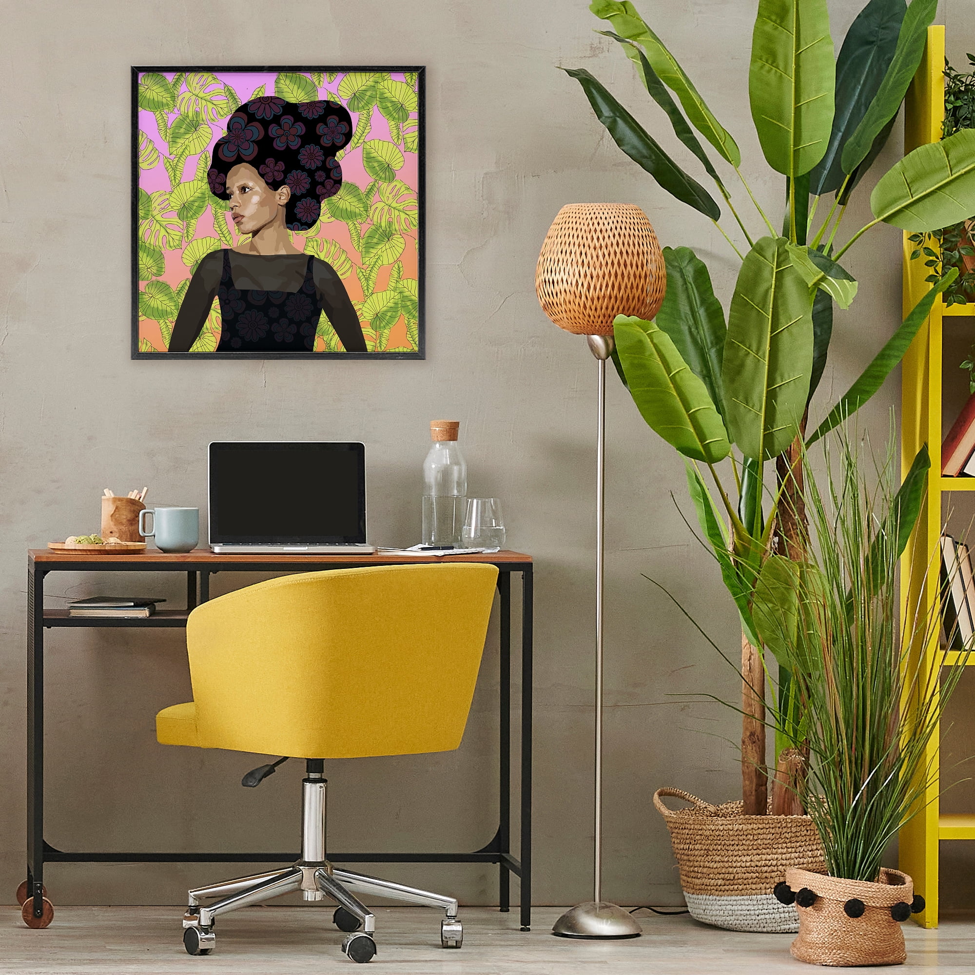 Stupell Industries Whispers Of Bloom Black Framed Giclee Art, design by Lynnda Rakos