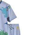 thumbnail image 4 of Kiijoy Boys Pajamas Cartoon Dinosaur Print Short Sleeve T Shirt Shorts Cotton Sleepwear, 4 of 5
