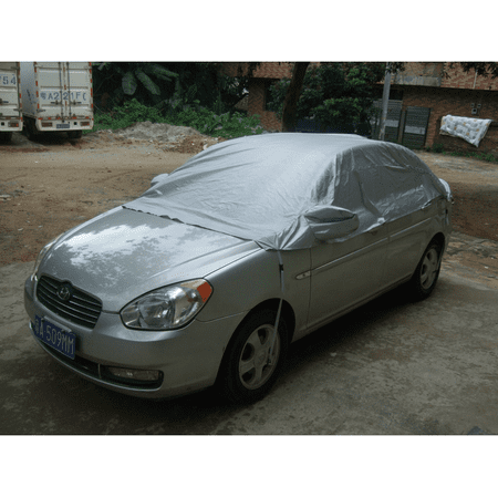 Heat Cold Sun Rain Snow Half Car Cover PVC Coating Cover Size XL 335 * (Best Car Cover For The Money)