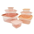 thumbnail image 4 of Mainstays 14 Piece Ombre Plastic Food Storage Set, Terracotta Ombre, 4 of 5