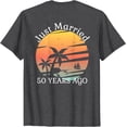 thumbnail image 2 of 2 Sided Print 50th Wedding Anniversary Just Married 50 Years T-Shirt, 2 of 3