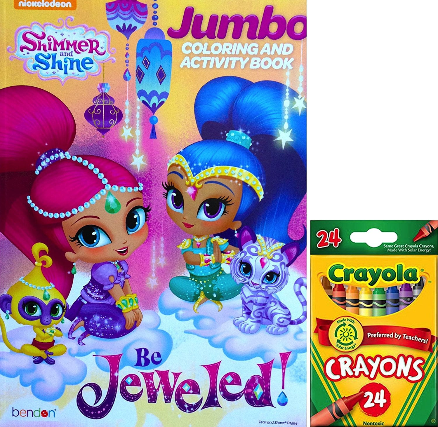 Download Shimmer And Shine Jumbo Coloring And Activity Book " Be Jeweled" With Crayola Crayons 24SHIMMER ...
