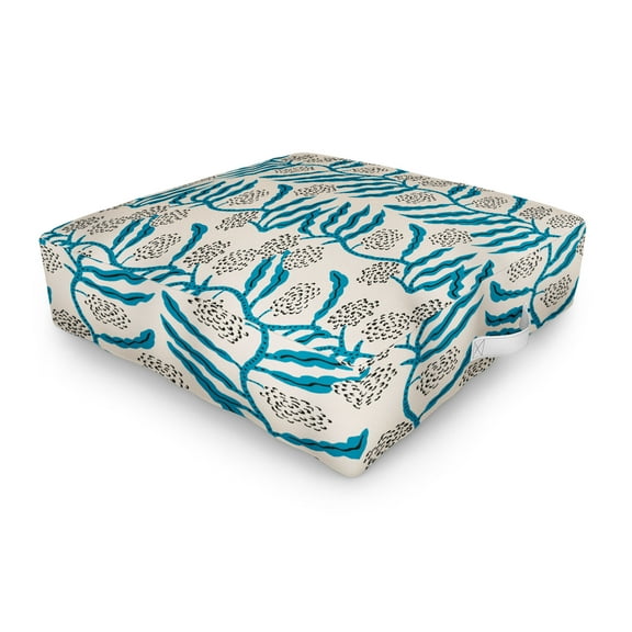 Society6 Holli Zollinger La Ville Vine Blue Outdoor Floor Cushion