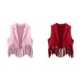 thumbnail image 1 of (2-Pack) Rinsvye Kids Western Style Fringe Vest Party Outfit Performance Cowboy Look Summer Festival Must Have Trendy Design Comfortable Fit Unisex Wear And Girls, 1 of 4
