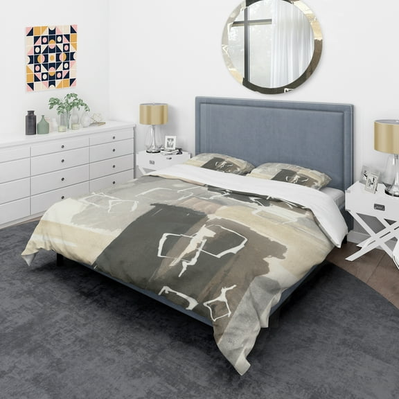 Designart 'Glam Dancing shape I' Glam Duvet Cover Set