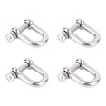 thumbnail image 1 of 4Pcs Stainless Steel M8 D Ring Screw Shackles , Shackle with Pin Connector Heavy Duty Rigging, Tie Downs, Hanging，Connector for and Rope., 1 of 8