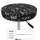 thumbnail image 4 of Balery Travel The World Fundas de asiento para taburete de bar redondo de tela de terciopelo ajustables que protegen de arañazos y manchas para sillas de 14 a 17 pulgadas.-14 inch, 4 of 7