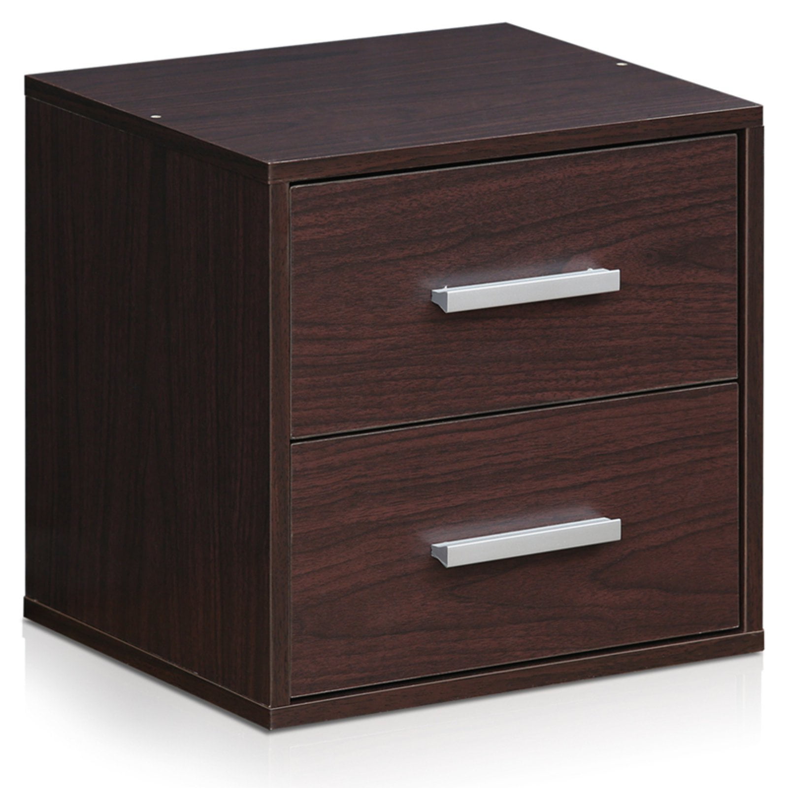 Furinno Indo Petite 2Drawers Storage Cube, Espresso
