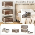 thumbnail image 6 of Costway 3 Pack Stackable Storage Bins with Lids 34.5 Gallon Collapsible Plastic Container Box, 6 of 10