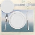 thumbnail image 3 of Ambesonne Nautical Place Mats Set of 4, Lonely Tree in Water, Standard Size, Teal Pink, 3 of 6
