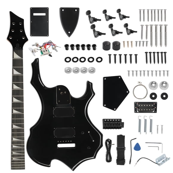 Kit de Guitarra Eléctrica Ktaxon DIY 6 Cuerdas Mástil de Arce Negro