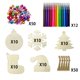 thumbnail image 2 of Adornos colgantes navideños de madera Anditoy, 50 unidades con accesorios, 2 of 7