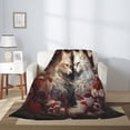 thumbnail image 2 of Sikiie Flower Cat Couple Cozy Flannel Fleece Throw Blanket: Lightweight & Thick for All Seasons - Perfect for Women, Men, & Kids"80"x60", 2 of 6