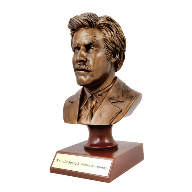Bust Anchorman Ron Burgundy, poliresina de 7 pulgadas de alto