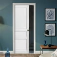 thumbnail image 3 of 3-Panel Slab Barn Door | Lucia 31 White Silk | Sturdy Finished Wooden Kitchen Pantry Shaker Doors | Pocket Closet Sliding-42" x 84", 3 of 4