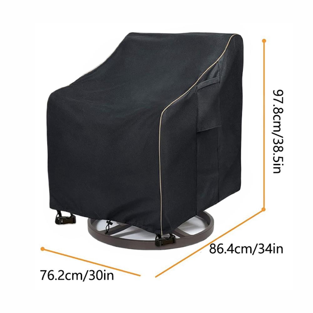 2 Pack Patio Chair Covers, Heavy Duty Waterproof Outdoor Swivel Lounge Chair Covers, 30" W x 34" D x 38.5" H, All-Weather Protection for Rocking Furniture