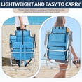 thumbnail image 6 of Ktaxon Backpack Beach Chair, 5-Position Protable  Beach Chair, Light-Weight Foldable Camping Chair with Back Storage Bag & Cooler Pouch and Side Bags for Beach Poolside (Tall, Blue), 6 of 10