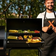 Royal Gourmet CC1830FC 28 Charcoal Grill with Offset Smoker, With Cover,855 Sq. In. Cooking Area, Front Shelf,Charcoal Grill for Outdoor Grilling and Backyard Cooking, Black