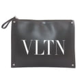 thumbnail image 1 of Pre-Owned Valentino VLTN logo clutch bag in calfskin for women., 1 of 25
