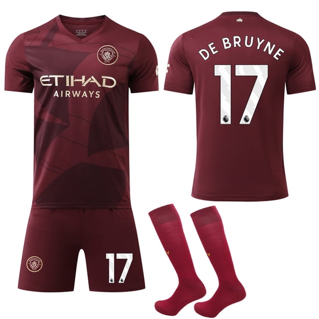 Man City 2024/25 Home Jersey De Bruyne #17 for Kids & Adults