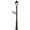 Bronze, variant on Post System with Fluted Base & Bayview Solar Lamp, Bronze