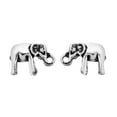 thumbnail image 1 of Jungle Little Elephant Lover Animal 3D .925 Sterling Silver Stud Earrings, 1 of 4