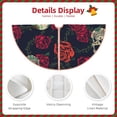 thumbnail image 5 of Kll Roses Skulls Christmas Tree Skirt 48",Party Decorations Farmhouse For Christmas Decorations Holiday Party, 5 of 8