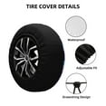 thumbnail image 2 of Pofeuu Skull starry sky flower leaf Print Spare Tire Wheel Cover for Car Truck SUV Camper Universal Fit Spare Tire Cover RV Spare Tire Covers-14 inch, 2 of 6