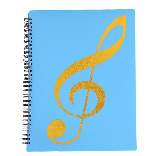 Desiderio 1 carpeta de música de 30 páginas (puede caber 60 hojas) Carpeta de música A4 Libro de partituras de piano, Azul