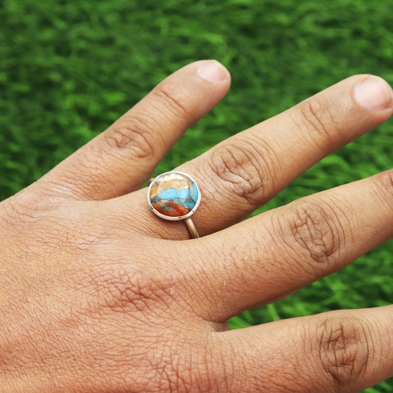 Earth Gems Jewelry Oyster Turquoise Ring Sterling Silver Ring