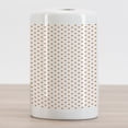 thumbnail image 2 of Orange Ceramic Toothbrush Holder, Little Orange Polka Dots on Blank Backdrop Spotted Tile Pattern Retro Style Print, Decorative Versatile Countertop for Bathroom, 4.5" X 2.7", Orange White, 2 of 4