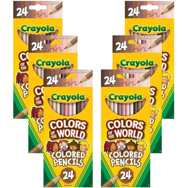 Set de Lápices de Colores Crayola Col Mundo 6 Juegos de 24 Colores Nuevos