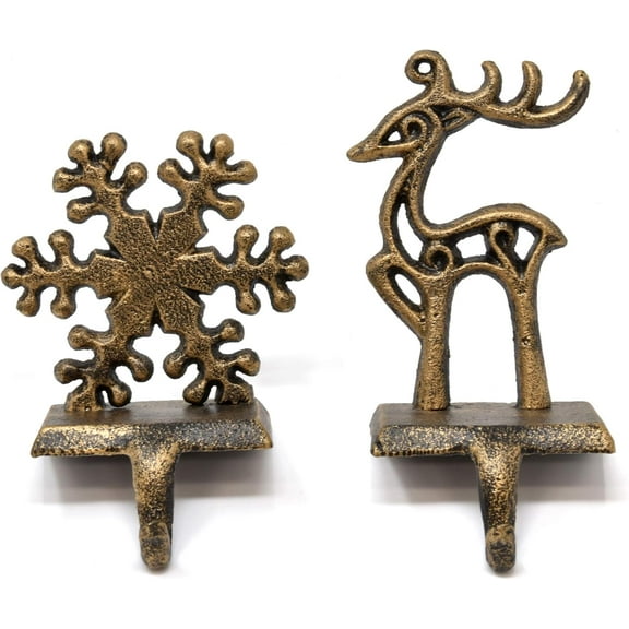 Gift Boutique Christmas Stocking Holder Set of 2 Metal Reindeer