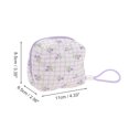 thumbnail image 2 of Unique Bargains 1 Pc Tulip Square Makeup Bag for Business Travel Purple Polyester, 2 of 5