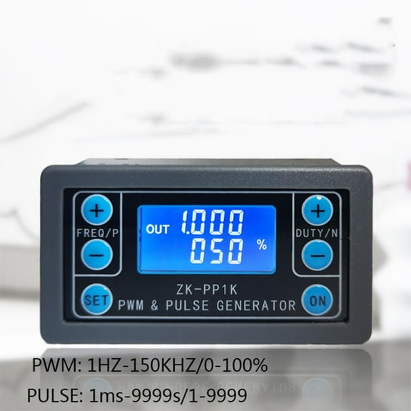 ZK-PP1K PWM , generador de funciones de señal ajustable, con pantalla LCD, 1Hz ~ 150KHz Cola Generador de señal PWM