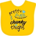 thumbnail image 3 of Inktastic Pretty Eyes and Chunky Thighs Blue Hearts Boys or Girls Baby Bib, 3 of 4
