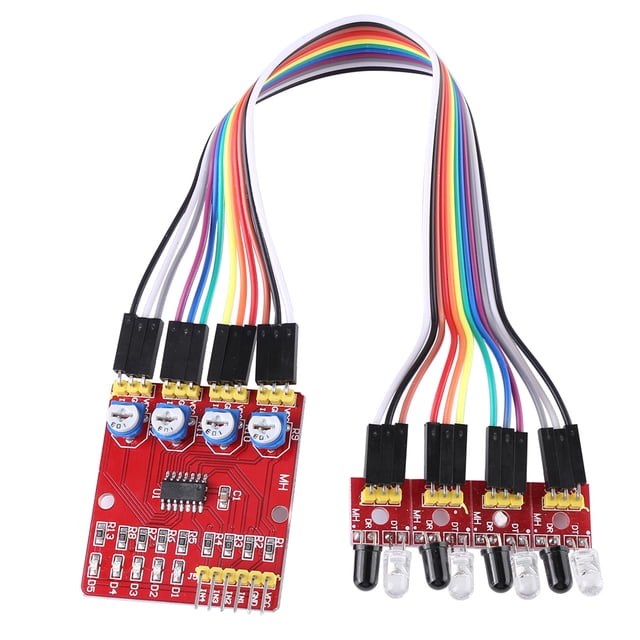 Module de Capteur de Suivi de Réflexion Infrarouge à 4 Canaux PCB Smart Voiture Évitement d'Obstacles