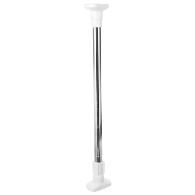 MasteelfCA 1PC Stainless Steel Shower Curtain Rod No Punching Telescopic Rod (Silver White)