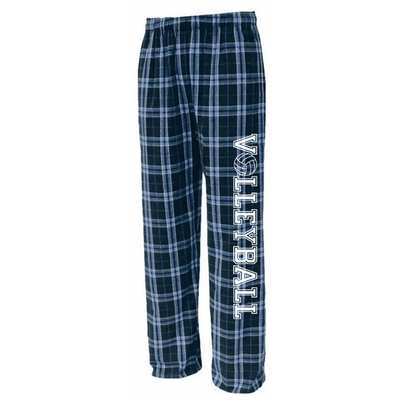 Girls Volleyball Columbia Blue Flannel Pants (Youth Small 6/8)