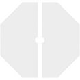 thumbnail image 4 of 12"OD x 1"ID x 4 3/4"C x 1"P Westin Architectural Grade PVC Contemporary Ceiling Medallion, Two Piece, 4 of 11