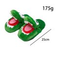 thumbnail image 2 of Zapatillas de algodón para el hogar con forma de cocodrilo, peluche, anime, tamaño 25 cm, 2 of 2
