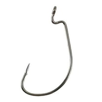 300pcs Per Set Offset Fishing Hooks, Type 6 High Carbon Steel Soft Worm Fish Hooks
