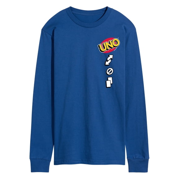 Uno - Logo & Icons - Men's Long Sleeve Graphic T-Shirt