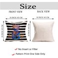 thumbnail image 5 of Vintage&nbsp;Pineapple Home Décor Spring Summer Decorative Pillow Covers Cotton Linen 18x18 Inch Welcome Quote Pillow Case Black White Stripe Background Cushion Cover Set of 4 (Pineapple 4PC), 5 of 6