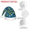 thumbnail image 4 of Fuzoiu Machinery Road Construction Print Santa Hat Christmas Hat for kids,Santa Hats with Pompom, Unisex Xmas Holiday Hat for Christmas New Year Festive Party Supplies, 4 of 6