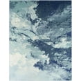 thumbnail image 2 of Hauteloom Bright Living Room, Bedroom Patio Outdoor Area Rug - Contemporary - Light Slate, Navy, Pale Blue - 6'11" x 9', 2 of 8