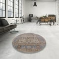 thumbnail image 4 of Ahgly Company Machine Washable Indoor Rectangle Industrial Modern Rose Dust Purple Area Rugs, 7' x 9', 4 of 7