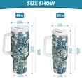 thumbnail image 6 of Yayeee 30oz Stainless Steel Tumbler with Straw and Handle Double-Wall Insulated Travel Water Bottle, Green Flourishing Garden, 6 of 8