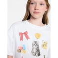 thumbnail image 4 of Weekend Academy Girls Graphic Tee with Short Sleeves, Sizes 4-18, 4 of 5