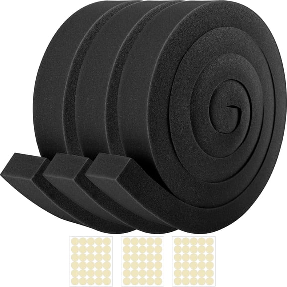 Ebaokuup 2 in x 6.5 ft Air Conditioner Foam Tape - 3Pcs Non-Adhesive Foam Seal Strip with Glue Point for Door & Window Seal